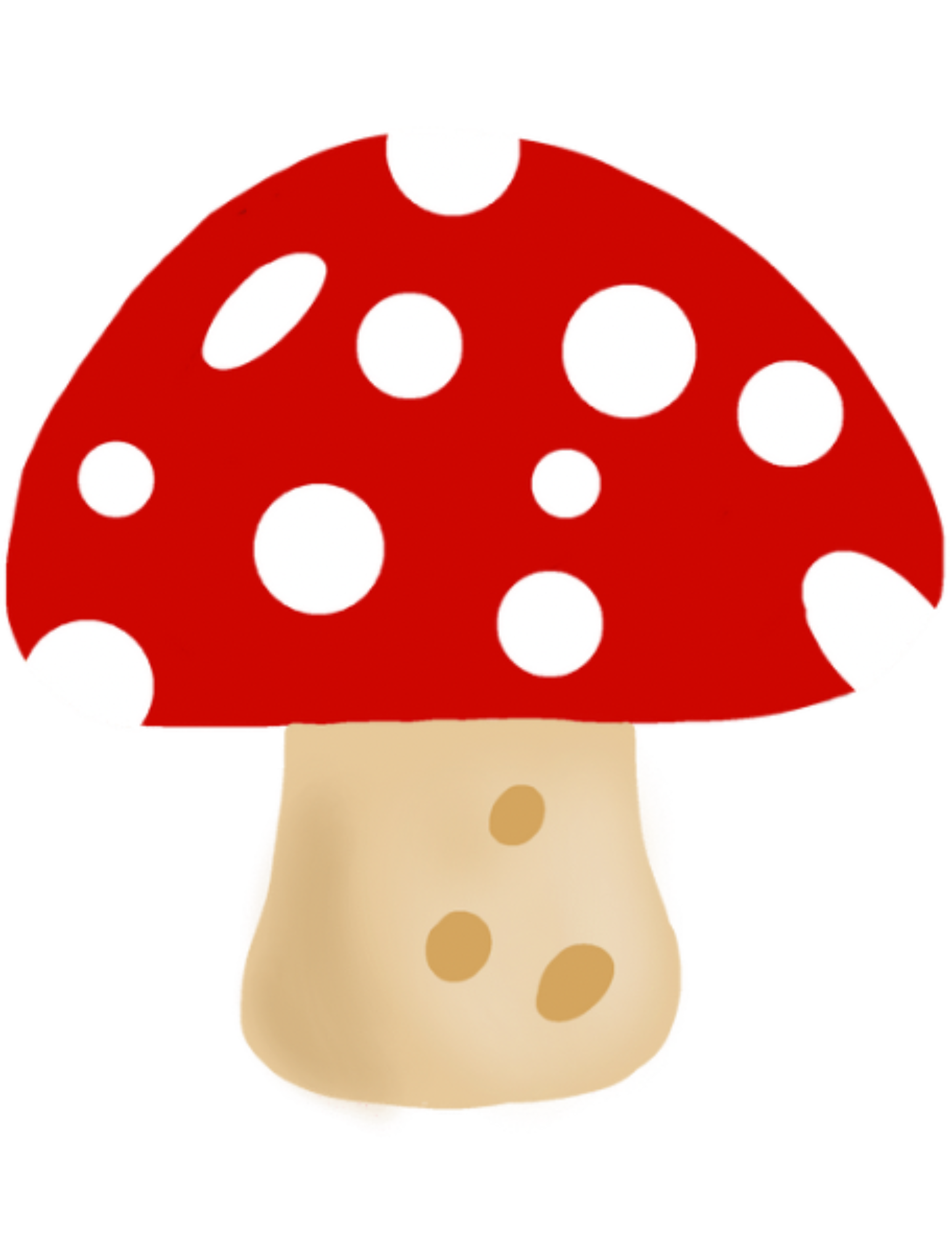 mushroom with red top with white spots
